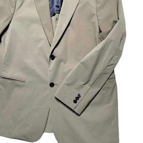 NWOT Theory Clinton Tech Precision Brown Relaxed Fit Mens Size Large Blazer - Picture 2 of 11